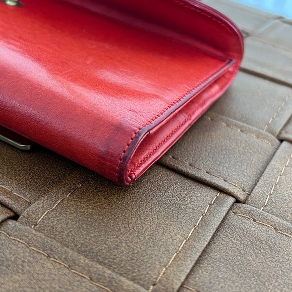Vintage Coach Red Leather Combination Wallet Checkbook *Rare* Item - Picture 14 of 15